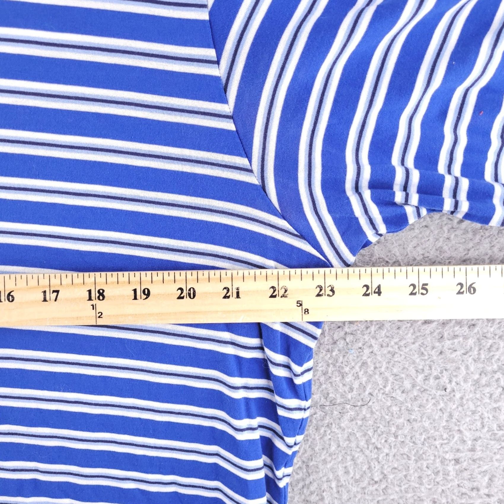 Polo Ralph Lauren Polo Golf Shirt Mens Large Blue Stripe Polo Pima Cotton Relaxed Fit Size US L / EU 52-54 / 3 - 5 Thumbnail