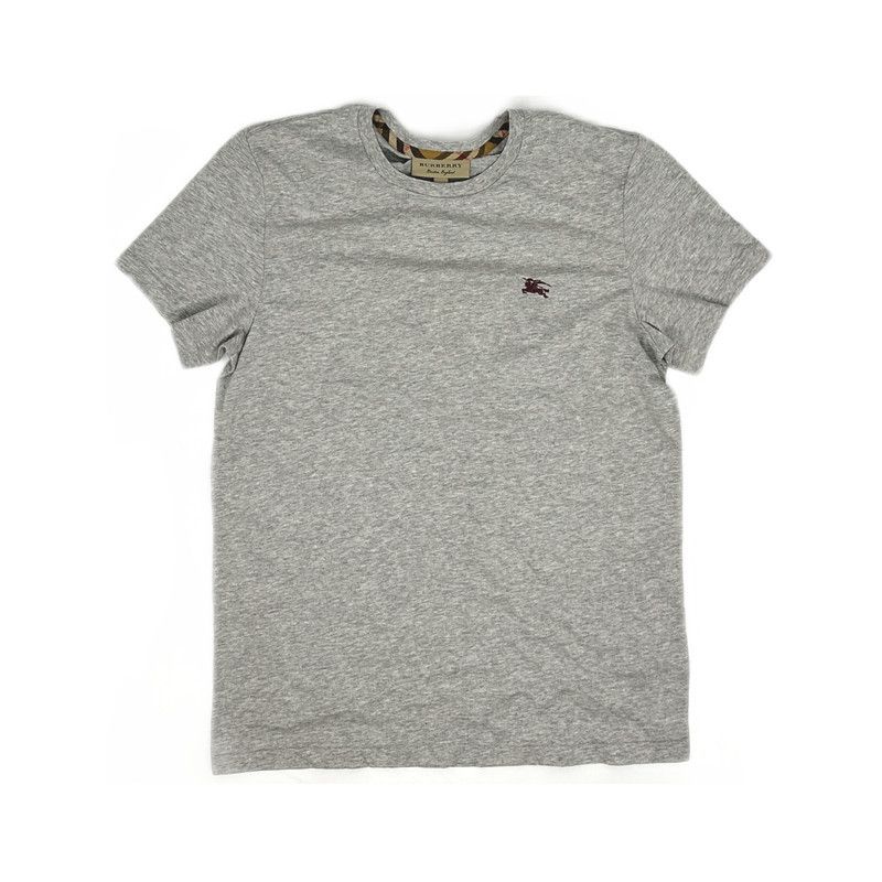 Burberry Burberry Gray Embroidered Short Sleeve T-Shirt 0079 Size US M / EU 48-50 / 2 - 1 Thumbnail