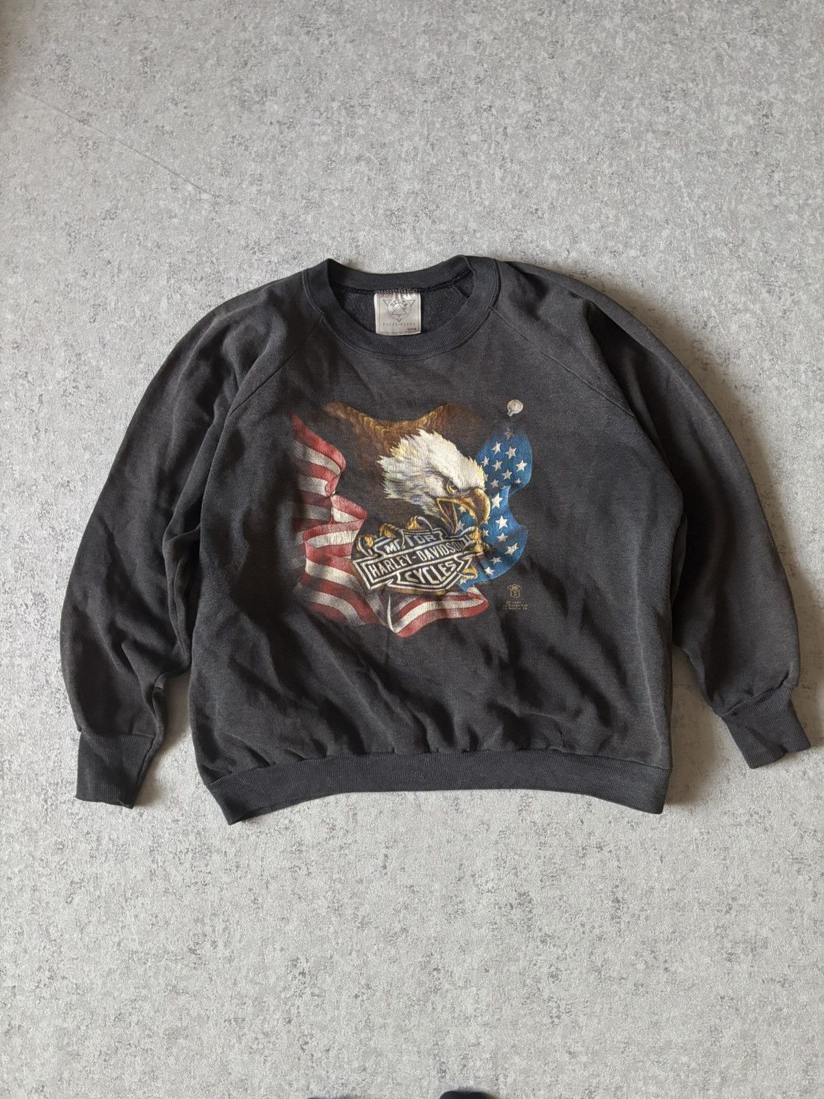 Harley Davidson × Vintage VINTAGE HARLEY DAVIDSON EAGLE 3D EMBLEM CREWNECK Size XL / US 12-14 / IT 48-50 - 1 Thumbnail