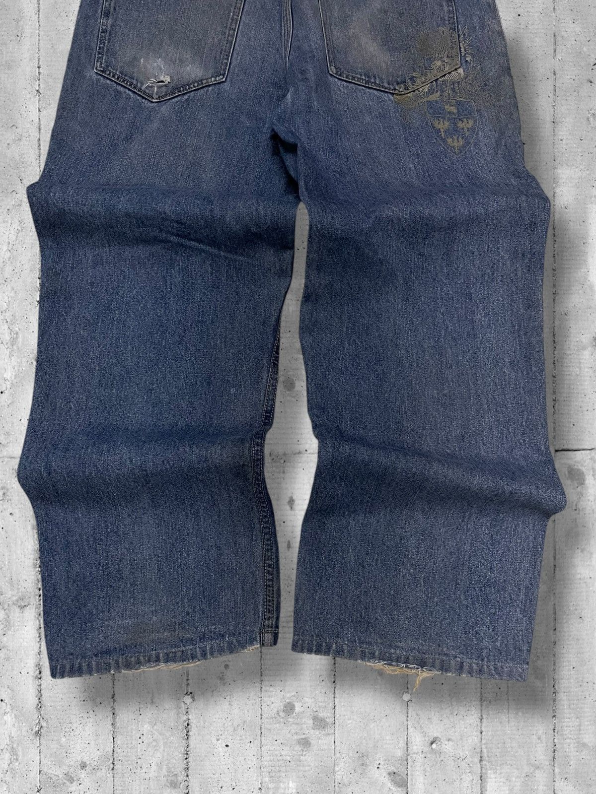 Designer × Other Vintage Og 1990s Designer Sean John Baggy Distressed Denim Size US 31 - 10 Thumbnail