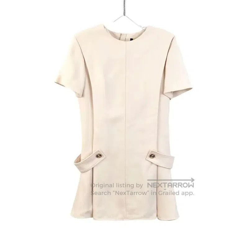 Louis Vuitton Louis Vuitton Women's Cream Wool Dress . Size XXS / US 00 / IT 34 - 1 Thumbnail