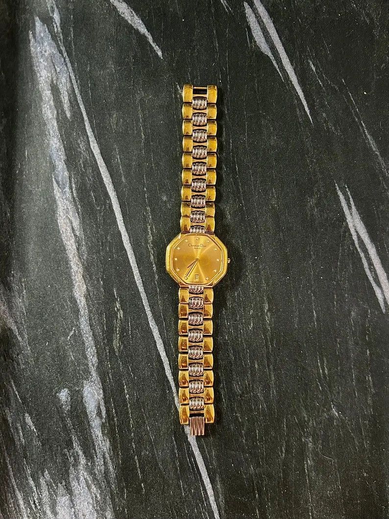 Dior Vintage Christian Dior Two Tone Octagon Womens Watch Size ONE SIZE - 4 Thumbnail