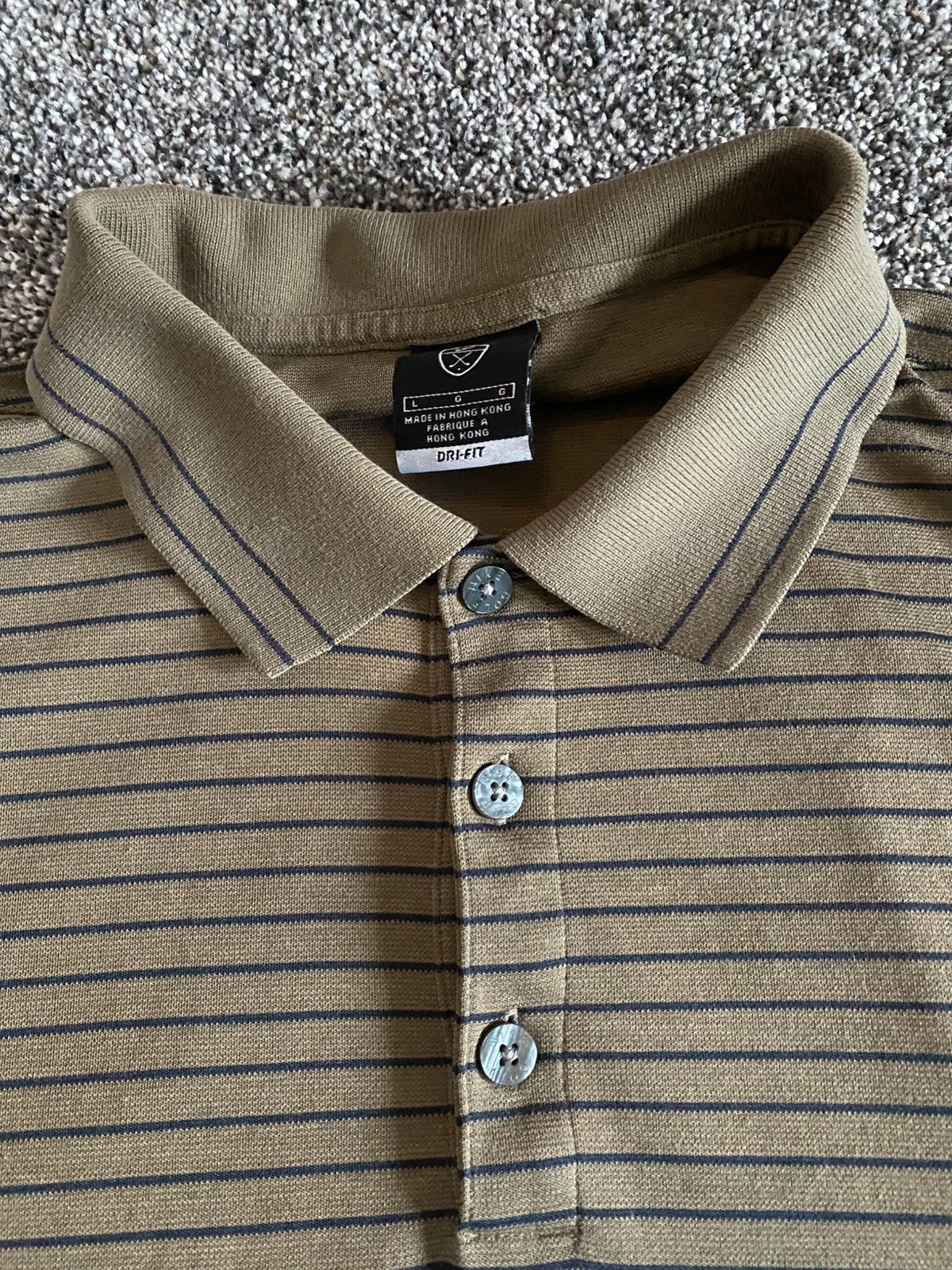 Nike Nike Long Sleeve Striped Golf Polo Button Down Size L Size US L / EU 52-54 / 3 - 2 Thumbnail