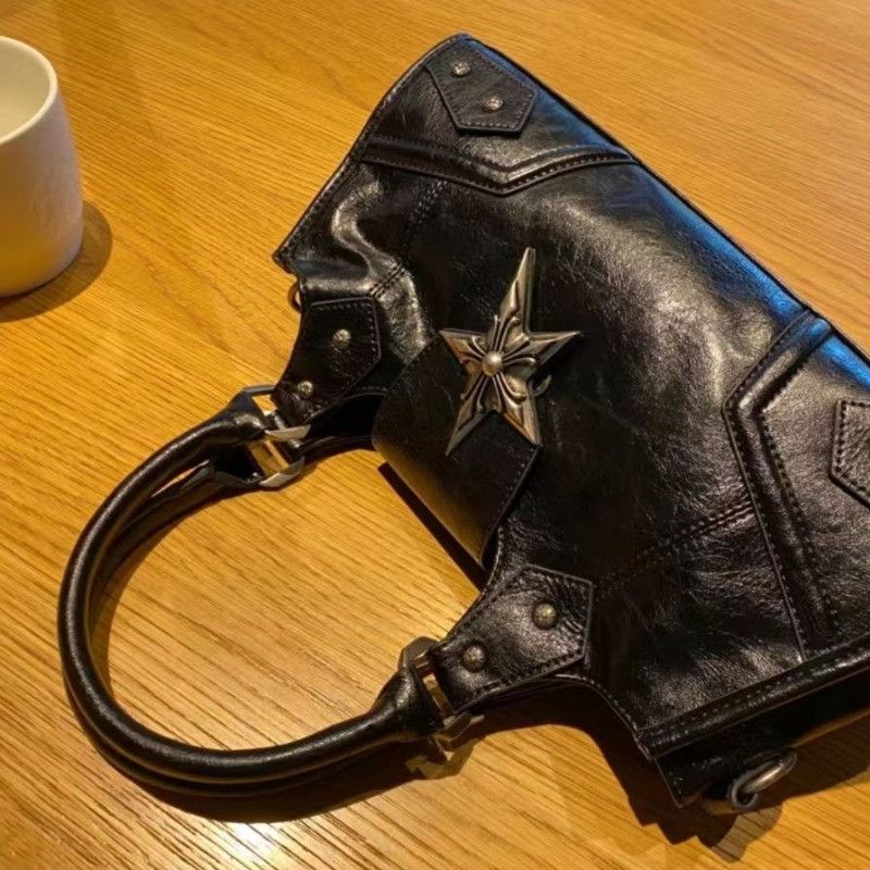 The Unbranded Brand Gothic Star Black Bag Size ONE SIZE - 2 Thumbnail