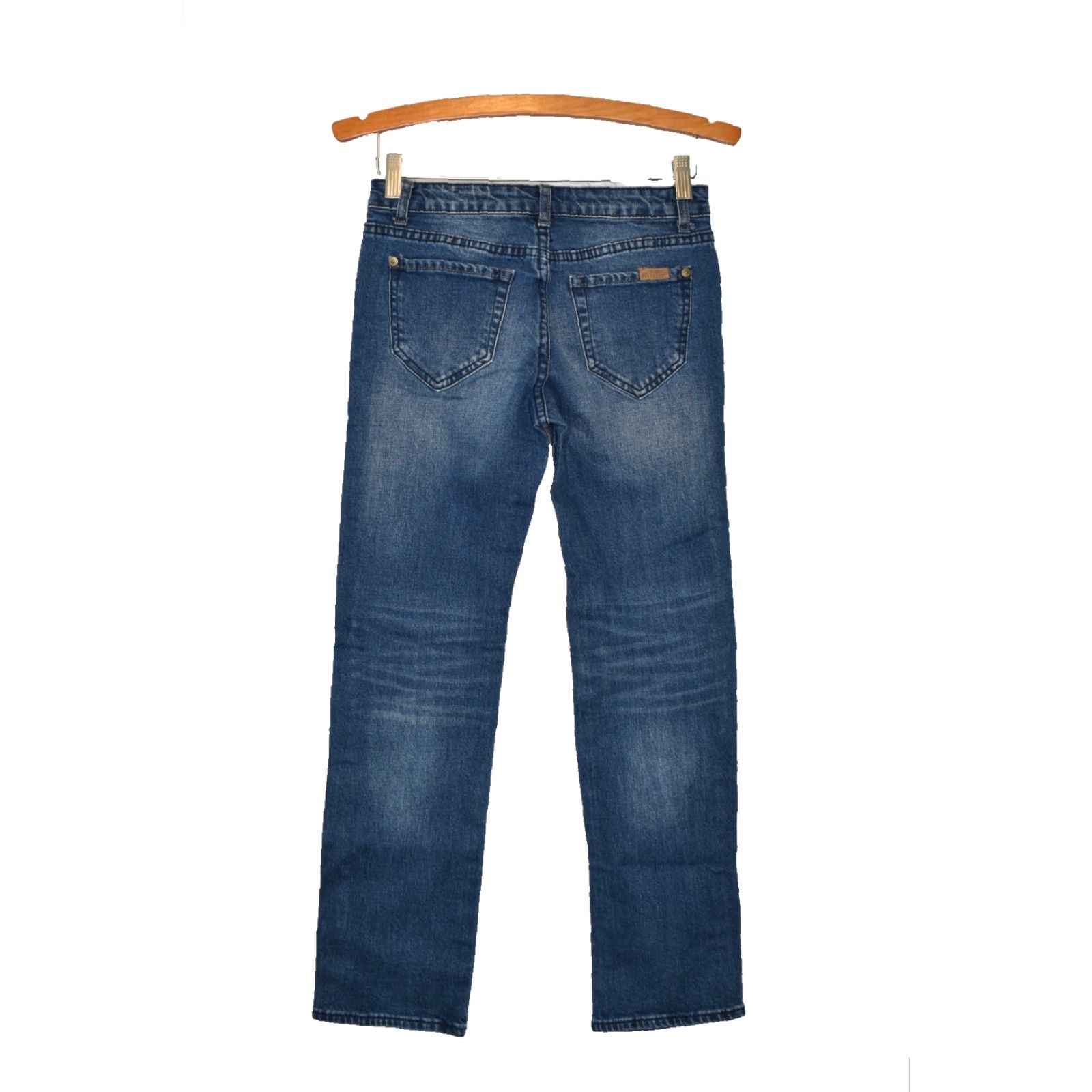 7 For All Mankind 7 For All Mankind Jeans Womens 26x27 Straight Leg Regular Rise Mid Inseam 27 Blue Cotton Blend Denim Size 12 XS? Wait Size 26" / US 2 / IT 38 - 2 Thumbnail
