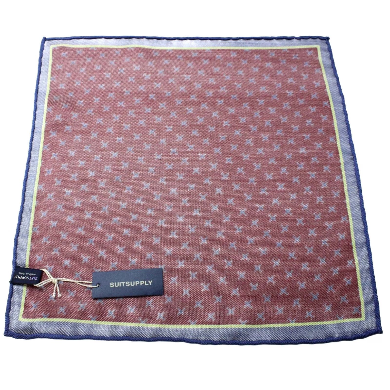Suitsupply Suitsupply Handkerchief Pocket Graphic Bordeaux Pure Silk Formal Men's ONE SIZE Size ONE SIZE - 5 Thumbnail