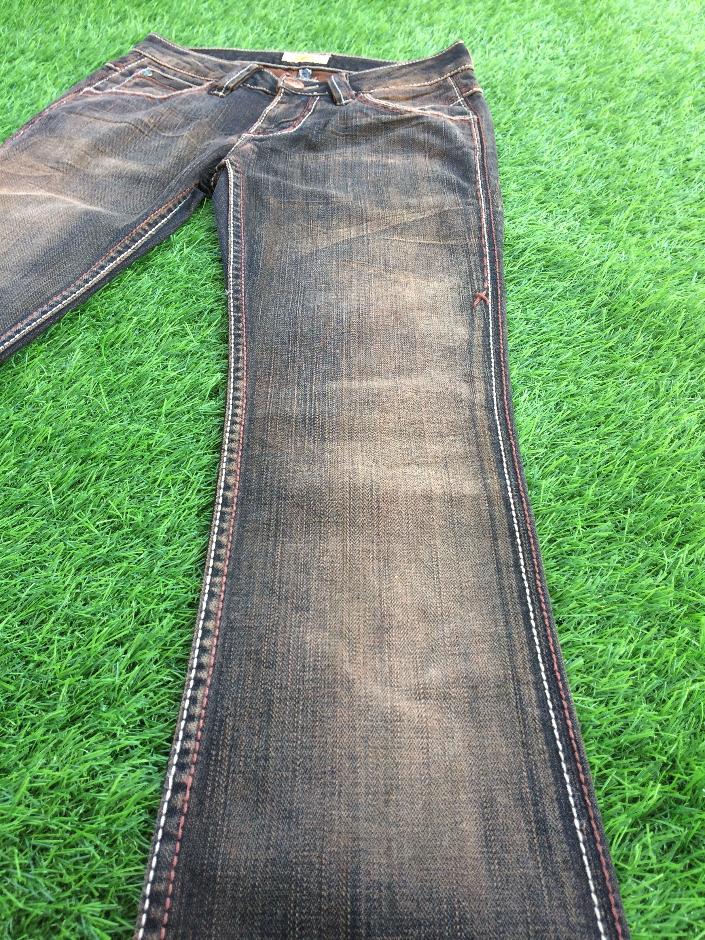 Japanese Brand Low Waist Wide Leg Flared Jeans #D-820 Size 24" / US 00 / IT 34 - 6 Thumbnail