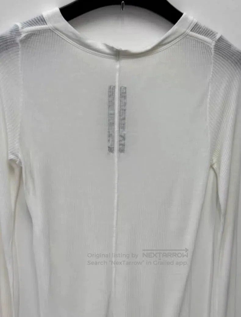 Rick Owens Rick Owens Ladies White Slim Fit Long Sleeve T-Shirt Size S / US 4 / IT 40 - 6 Thumbnail