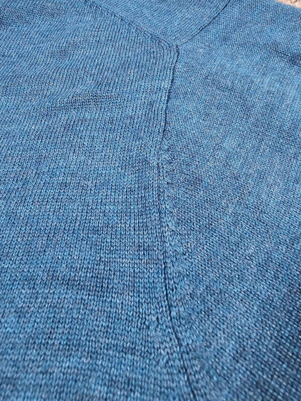 Turnbury Turnbury extra fine merino wool V neck knit sweater 3XT Blue Size US XXL / EU 58 / 5 - 8 Thumbnail