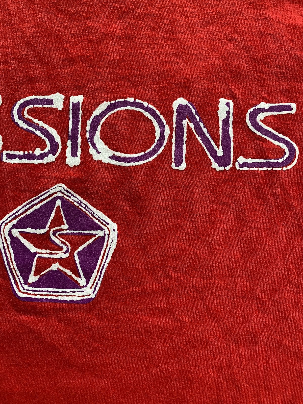 Sessions × Vintage Vintage ‘01 Y2K Sessions Spellout Red Long Sleeve Tee Shirt Size US L / EU 52-54 / 3 - 5 Thumbnail