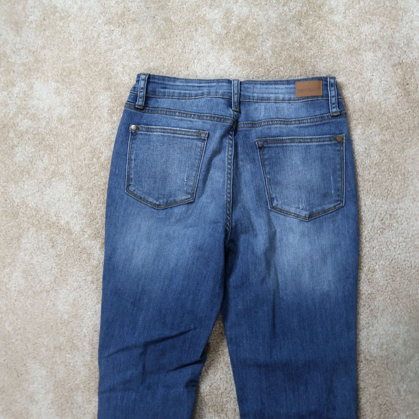 Denime Judy Blue Relaxed Straight Leg Jeans Women's 29 Blue Stretch Denim Size 29" - 5 Thumbnail