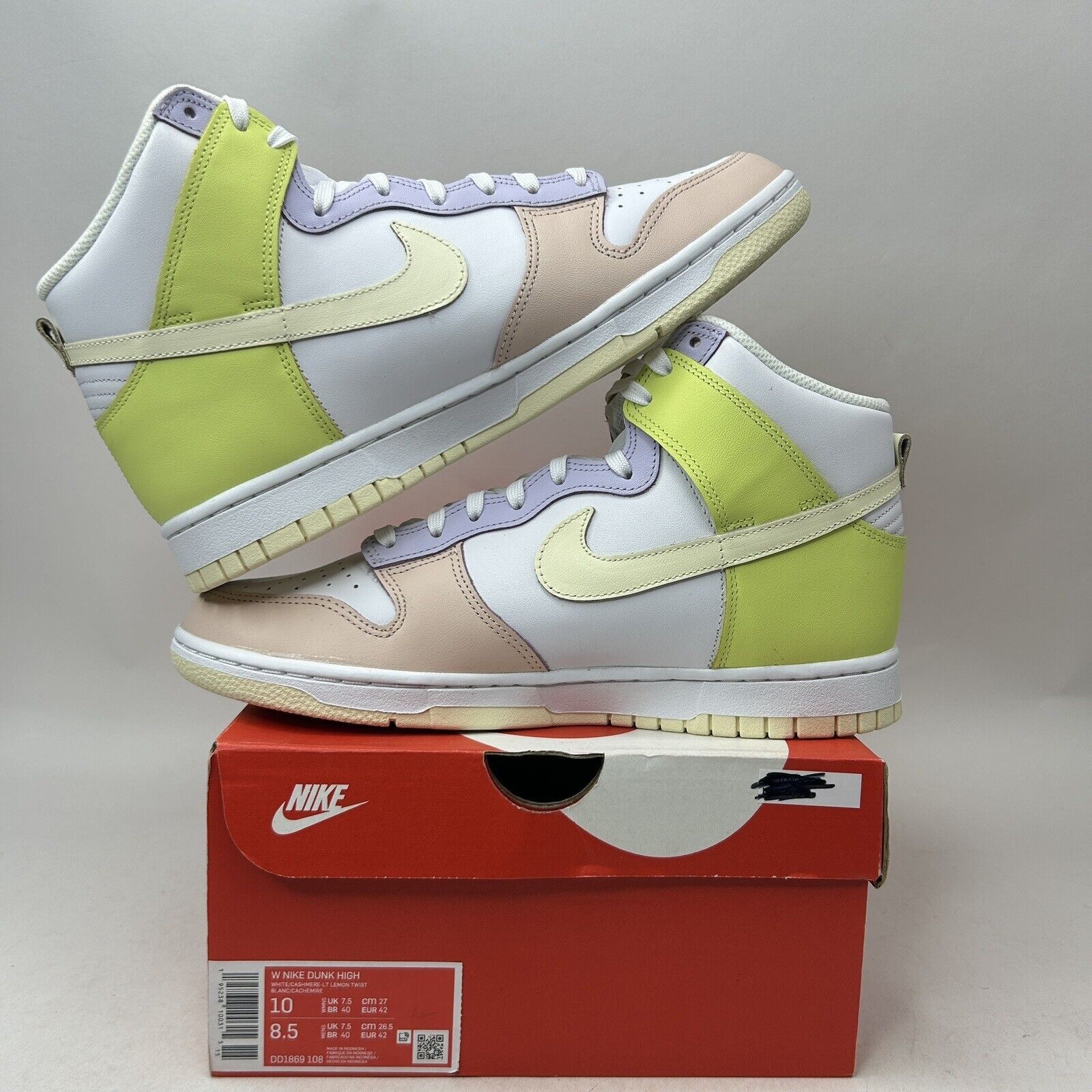 Nike Nike Dunk High WMNS “Cashmere/Lemon Twist” 2024 Size US 10 / IT 40 - 3 Thumbnail