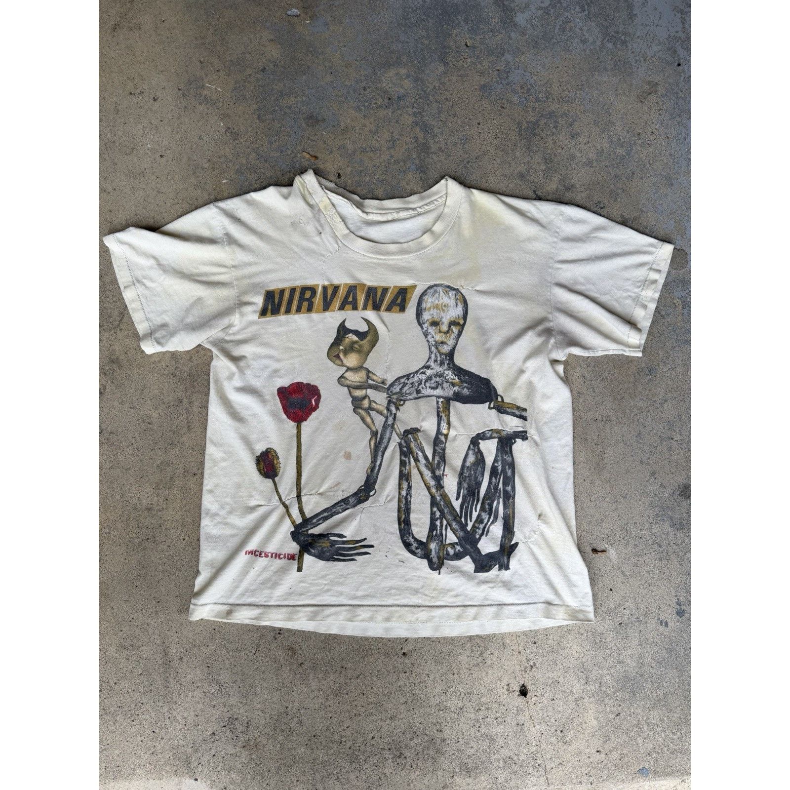 NIRVANA KURT COBAIN SUN IS GONE XL Giant × Nirvana Vtg Kurt Cobain