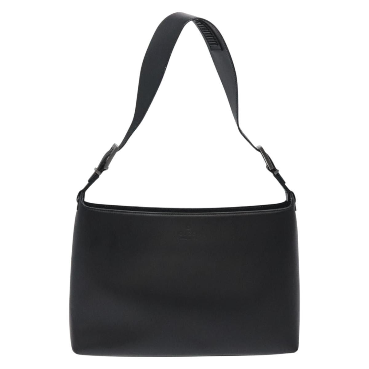 Gucci GUCCI Shoulder Bag Leather Black Silver Size ONE SIZE - 2 Thumbnail
