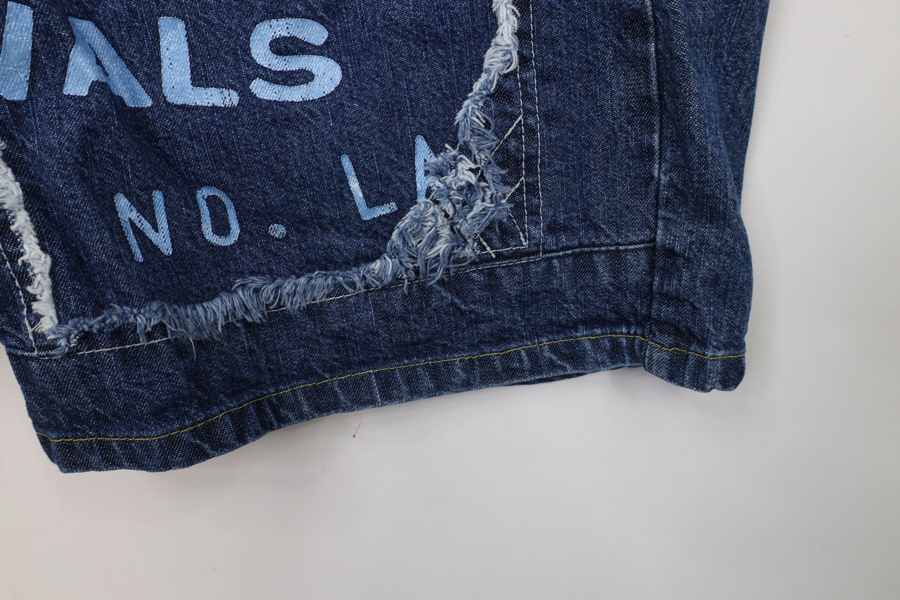 Vintage × Von Dutch Vintage 90s Y2K Von Dutch Spell Baggy Fit Denim Jean Shorts Size US 38 / EU 54 - 10 Thumbnail
