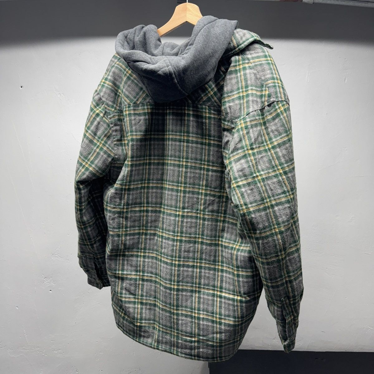 Vintage Faded Hooded Flannel Zip Up Jacket ERD Grunge Faded Chrome Size US XXL / EU 58 / 5 - 4 Thumbnail