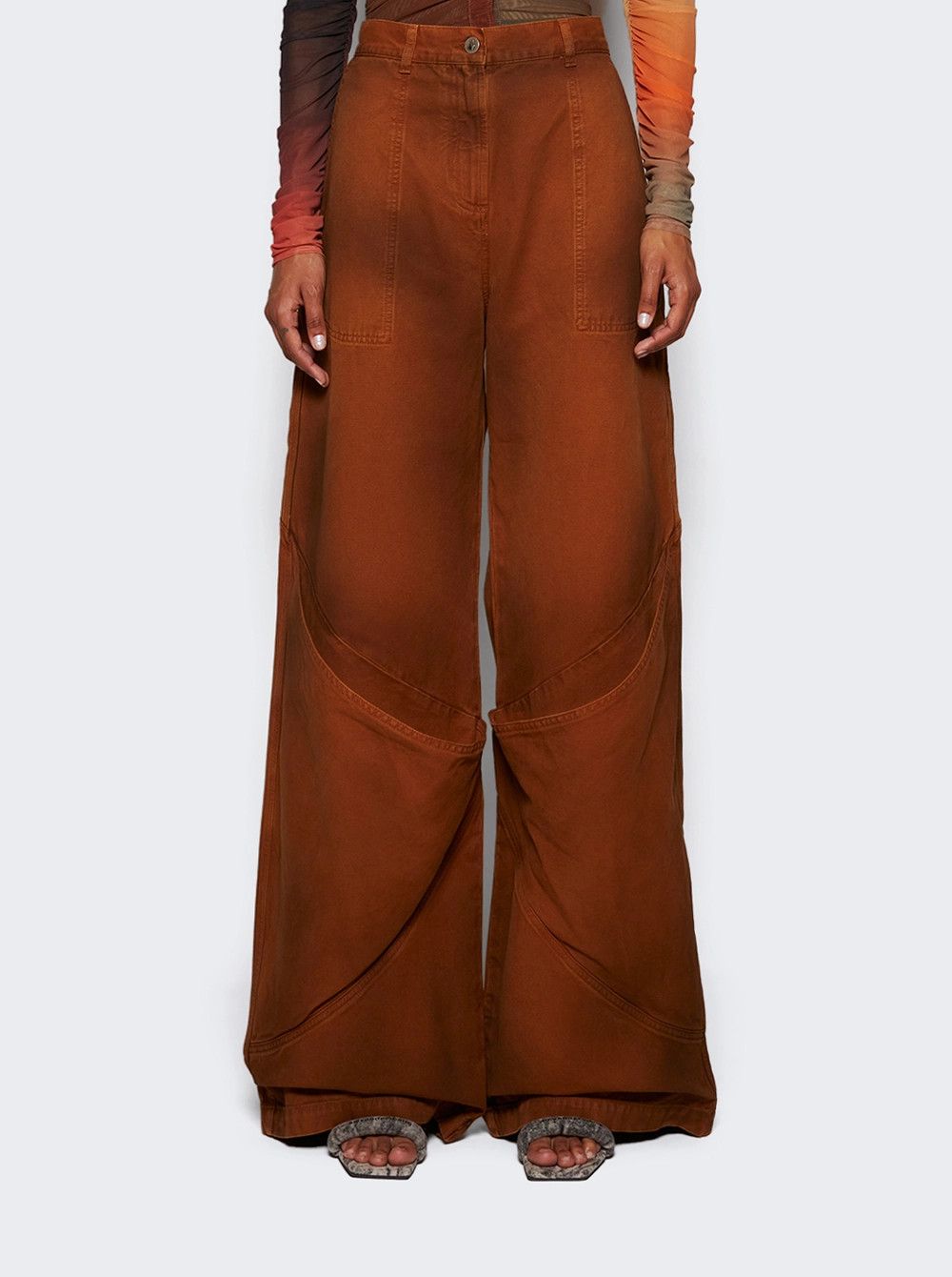 The Attico o1mle0526 Long Pants in Brown Size 26" / US 2 / IT 38 - 3 Thumbnail