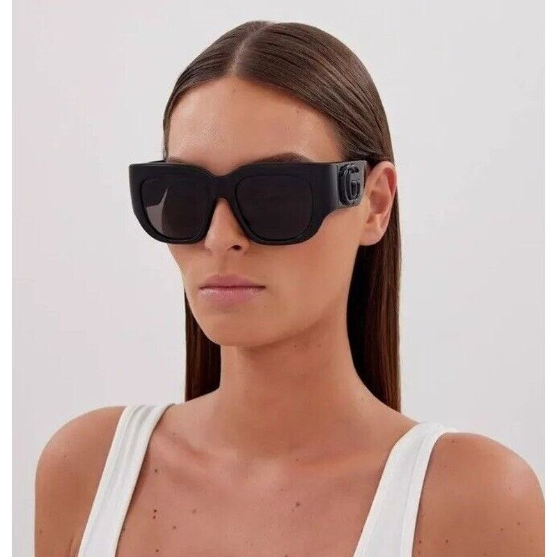 Gucci NEW Gucci Sunglasses GG1545S 001 Black Gray Women Sunglasses Size ONE SIZE - 3 Thumbnail