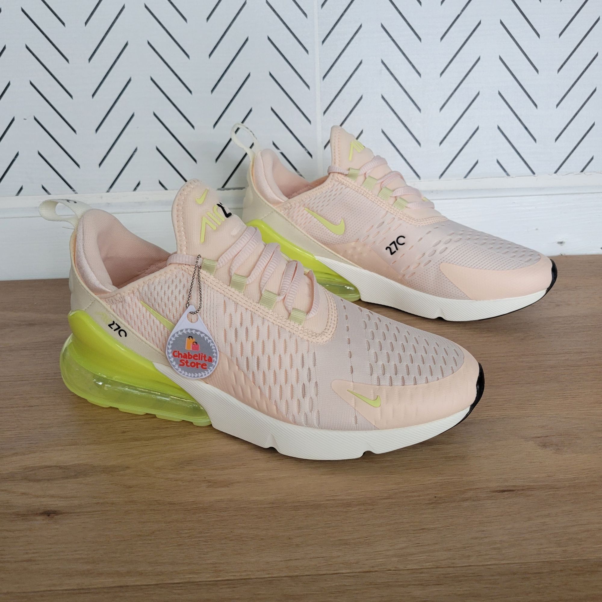 ✨✨Nike Air Max 270 Womens Shoes Sz Peach Pink Green Comfy