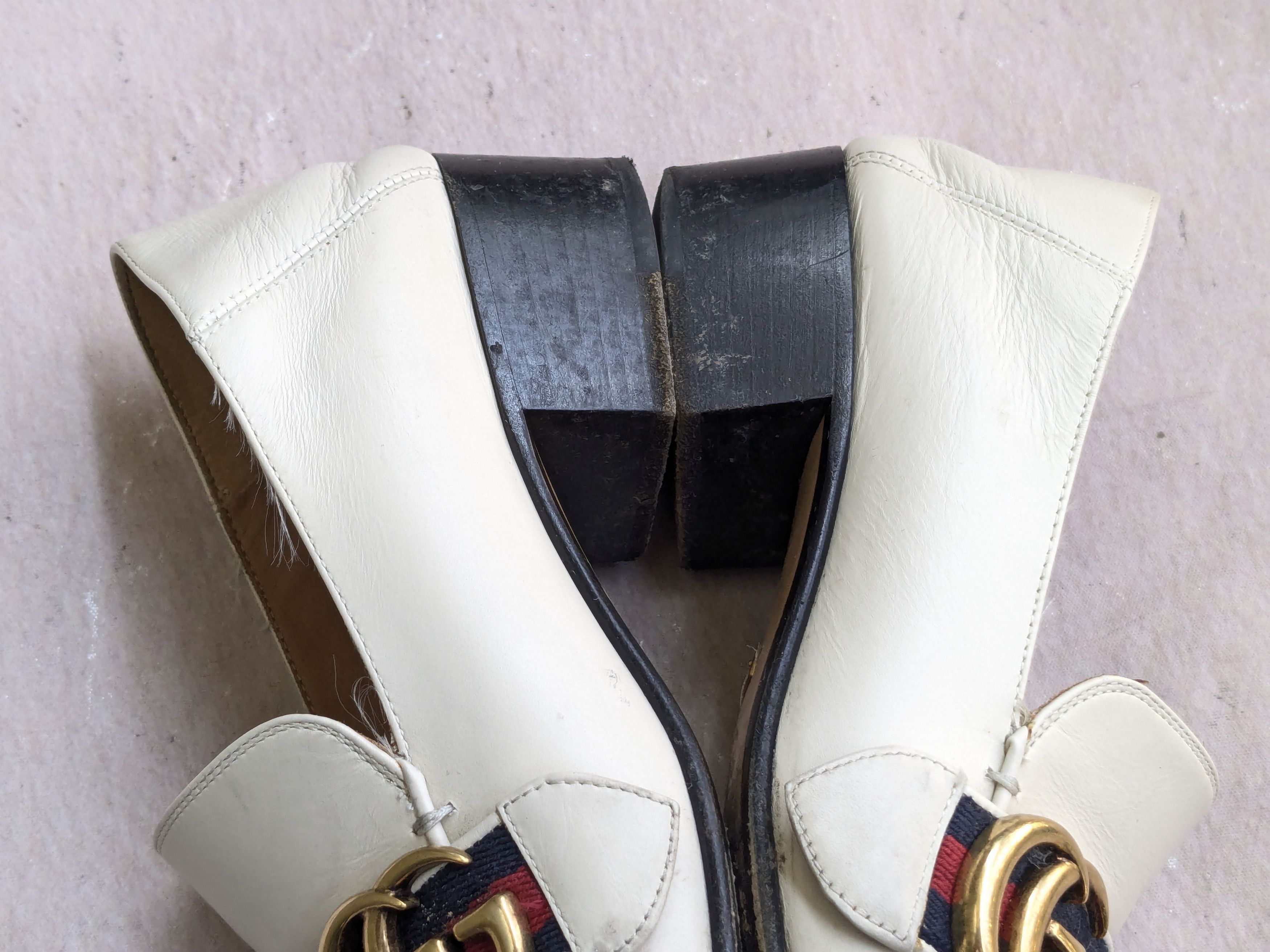 Gucci Gucci Loafers White 36 6 Leather Pumps Heels Size US 6 / IT 36 - 11 Thumbnail