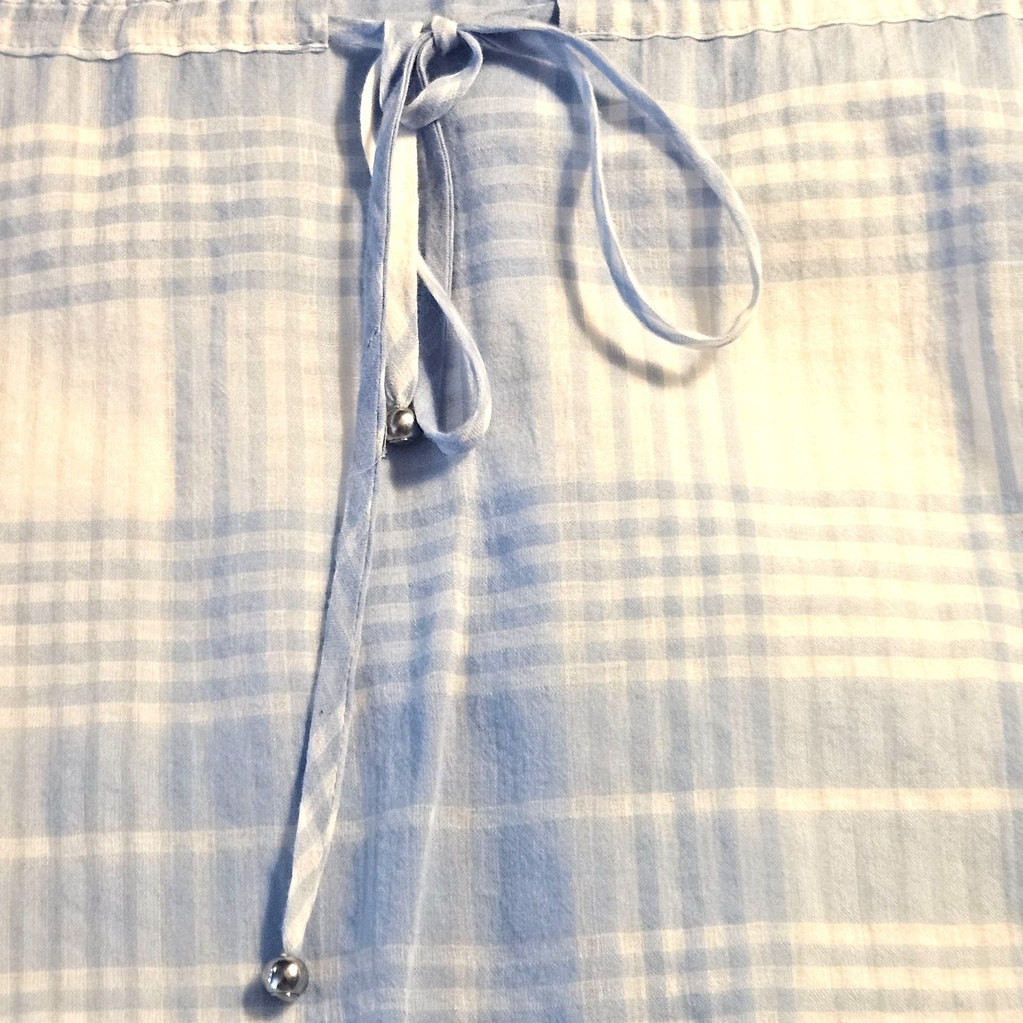 Veronica Beard Veronica Beard Blue Gingham Ruffle Plaid Mini Dress L Cottag Size L / US 10 / IT 46 - 7 Thumbnail