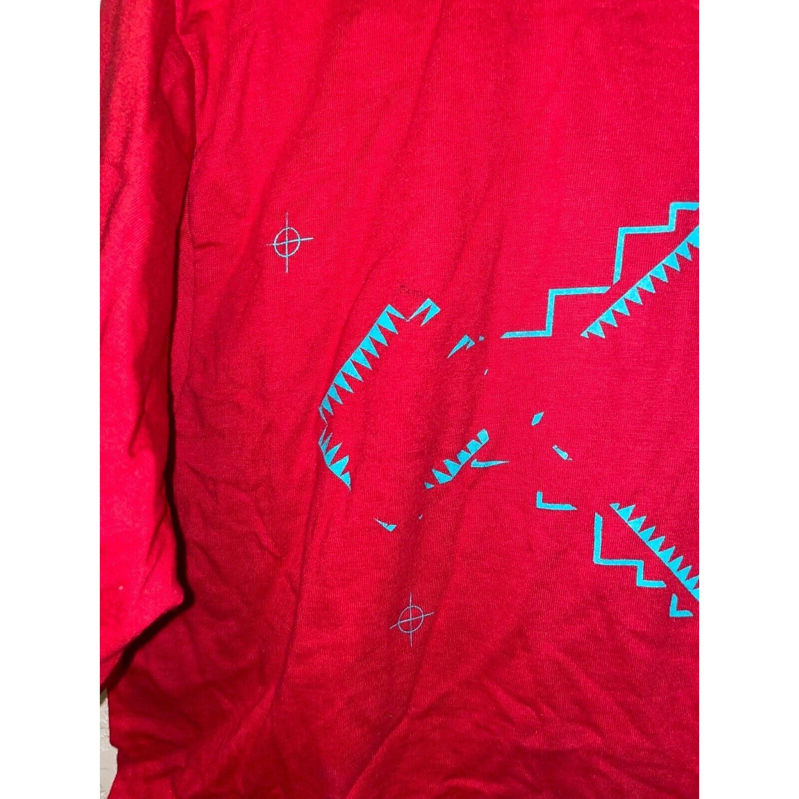 Jerzees Vintage Test Print Shirt Tee Red Graphic VTG Large 90s Size US L / EU 52-54 / 3 - 3 Thumbnail