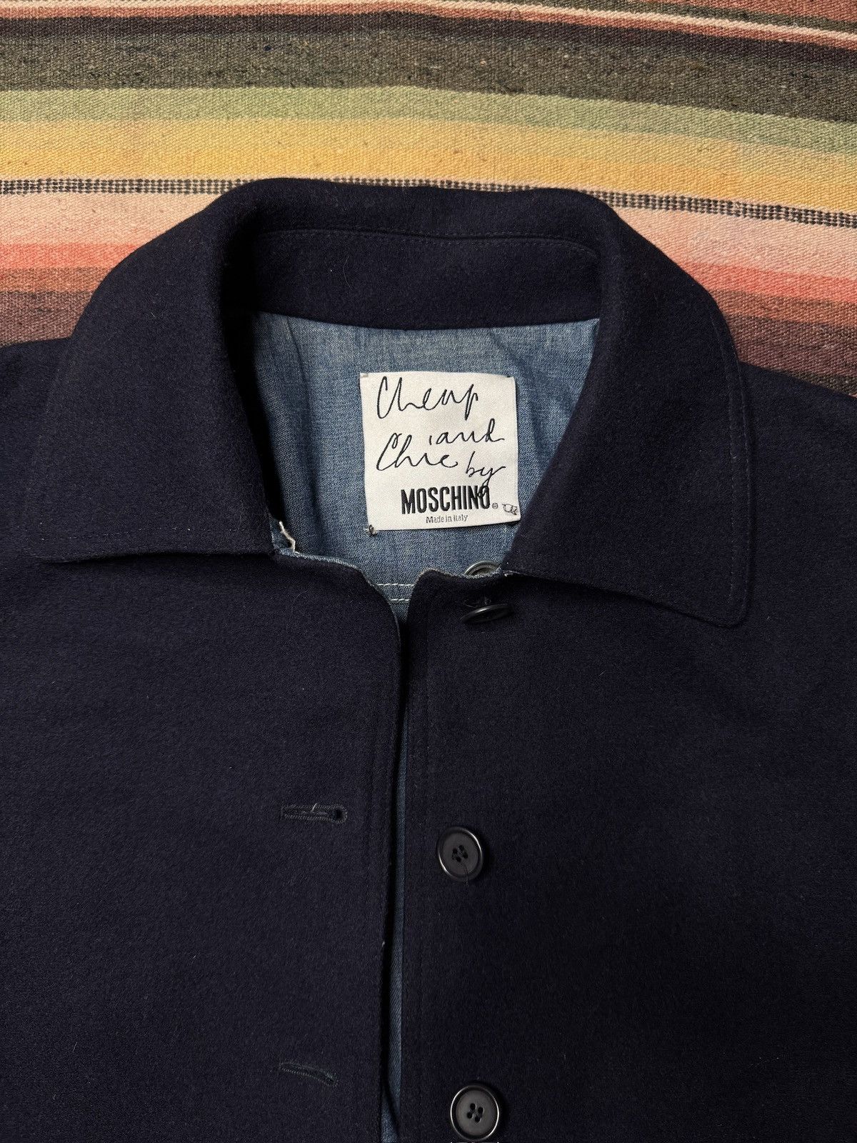 Moschino Cheap and Chic by Moschino Denim Jacket Coat Size L / US 10 / IT 46 - 4 Thumbnail