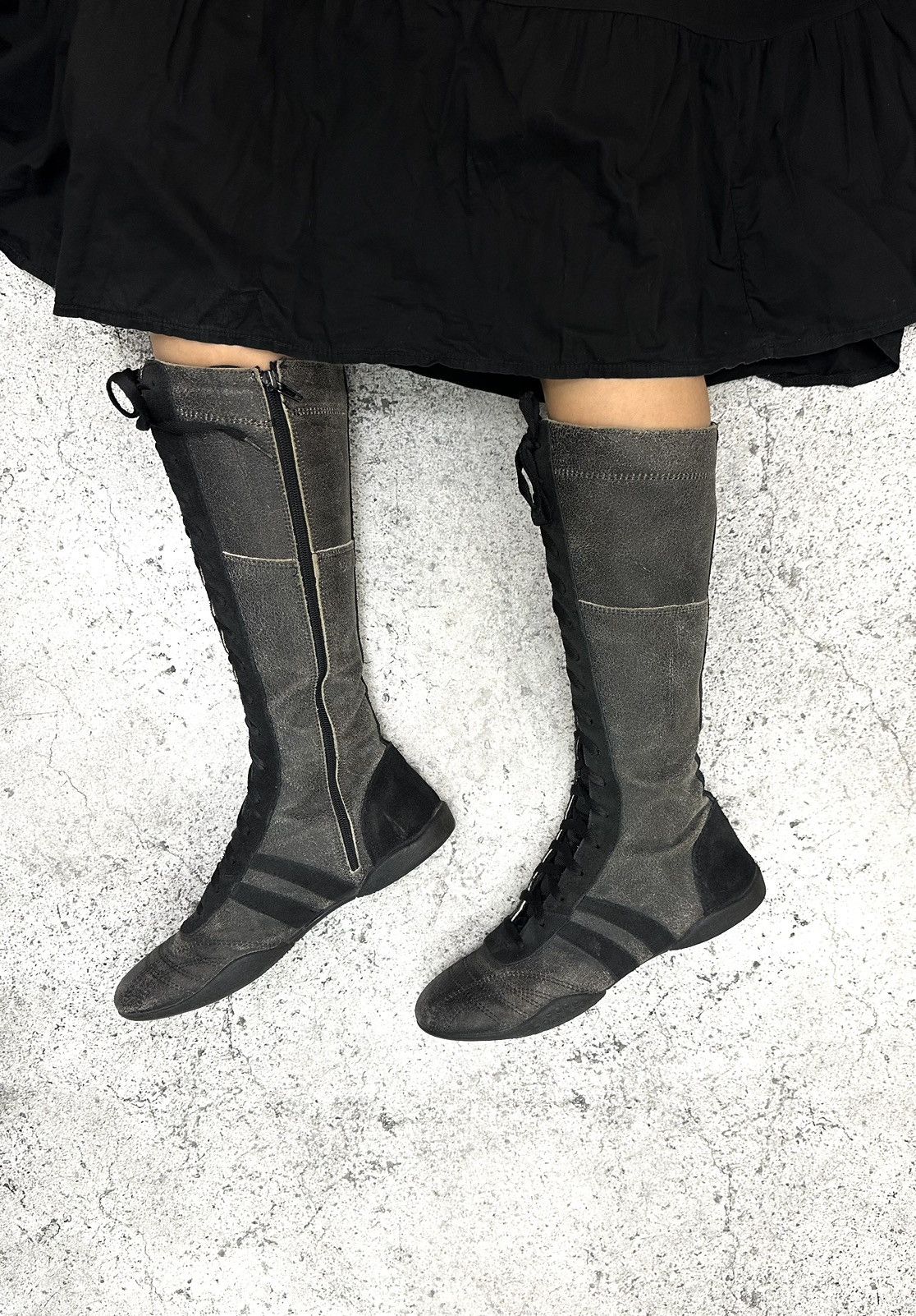 Other Vintage high boots made Italy wrestler leather shoes core Size US 9 / IT 39 - 10 Thumbnail