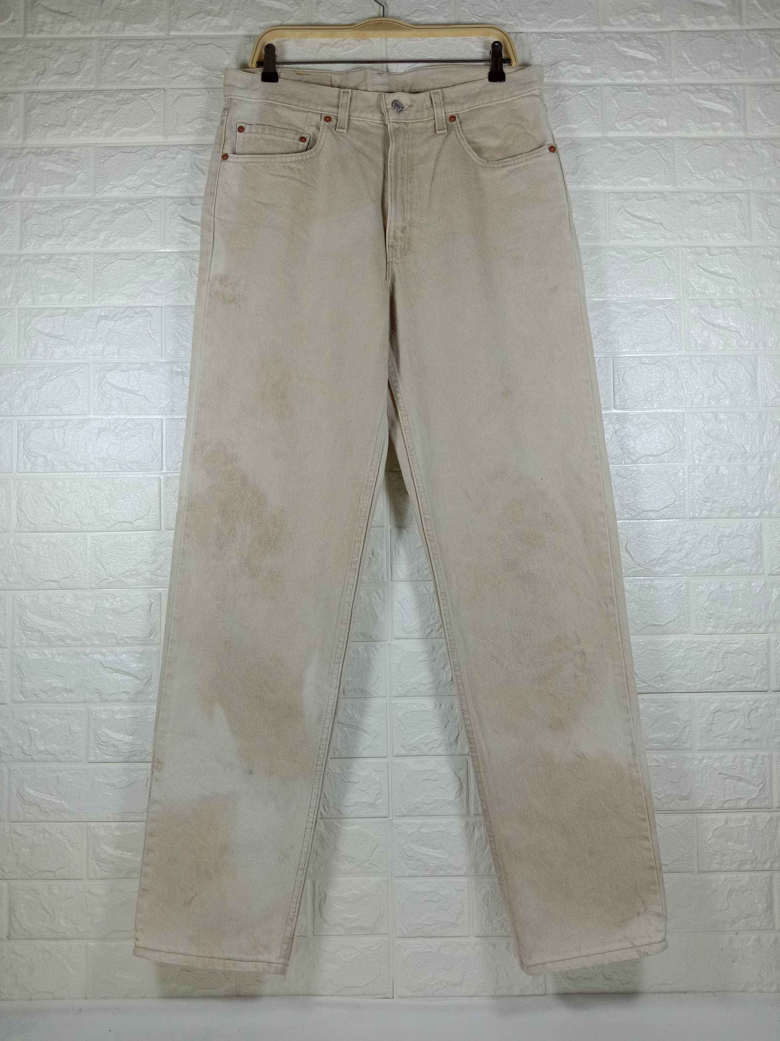Levi's Vintage 90s Levi's 550 Jeans Faded Khaki Denim Size US 34 / EU 50 - 1 Thumbnail