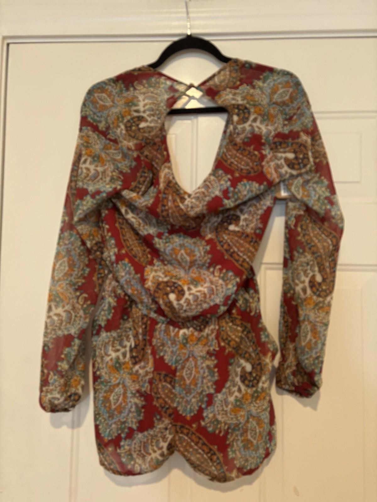 Designer Women's sz S Luca multi colored shorts jumpsuit #599 new Size 28" / US 6 / IT 42 - 2 Thumbnail