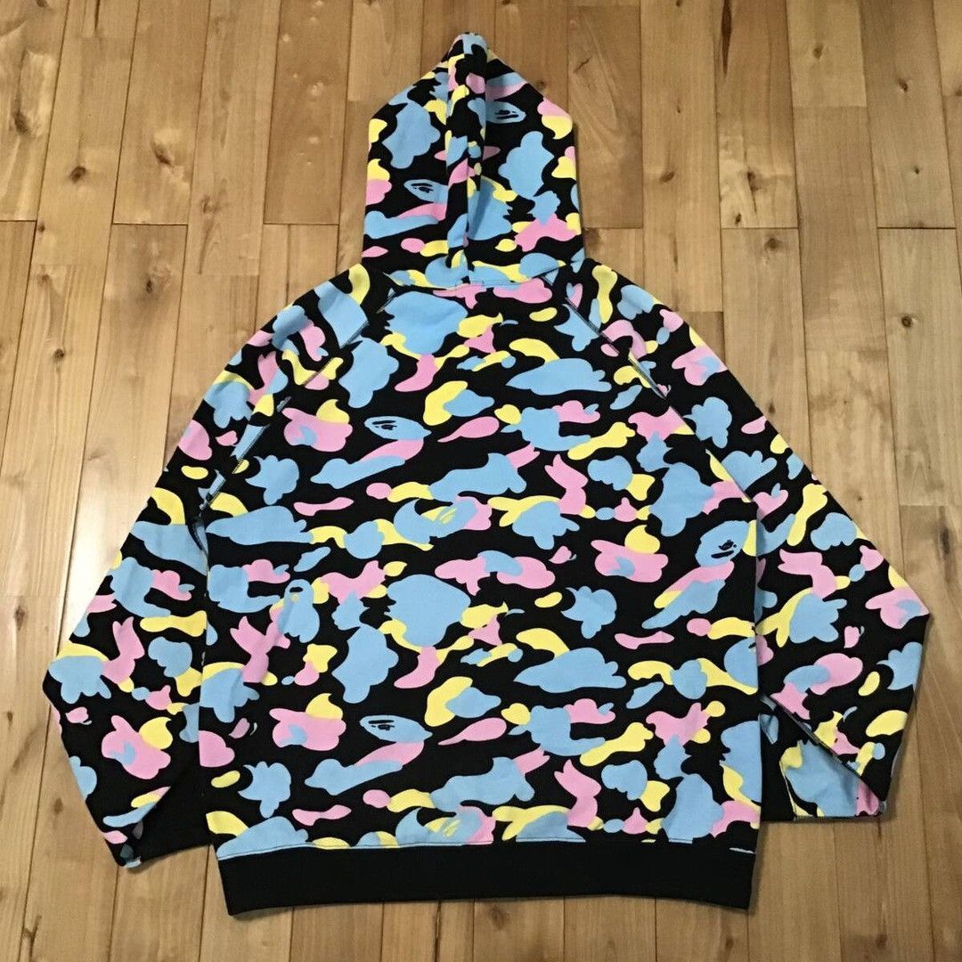 Bape BAPE cotton candy camo full zip hoodie multi camo NIGO APE Size US L / EU 52-54 / 3 - 3 Thumbnail