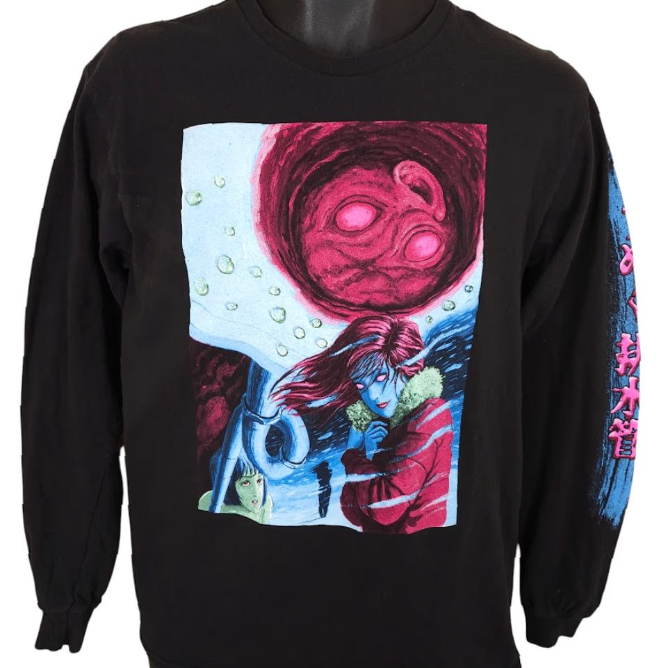Ripple Junction Junji Ito T Shirt Mens Size Medium Black The Groaning Drain Crunchyroll Manga Tomie Size US M / EU 48-50 / 2 - 2 Thumbnail