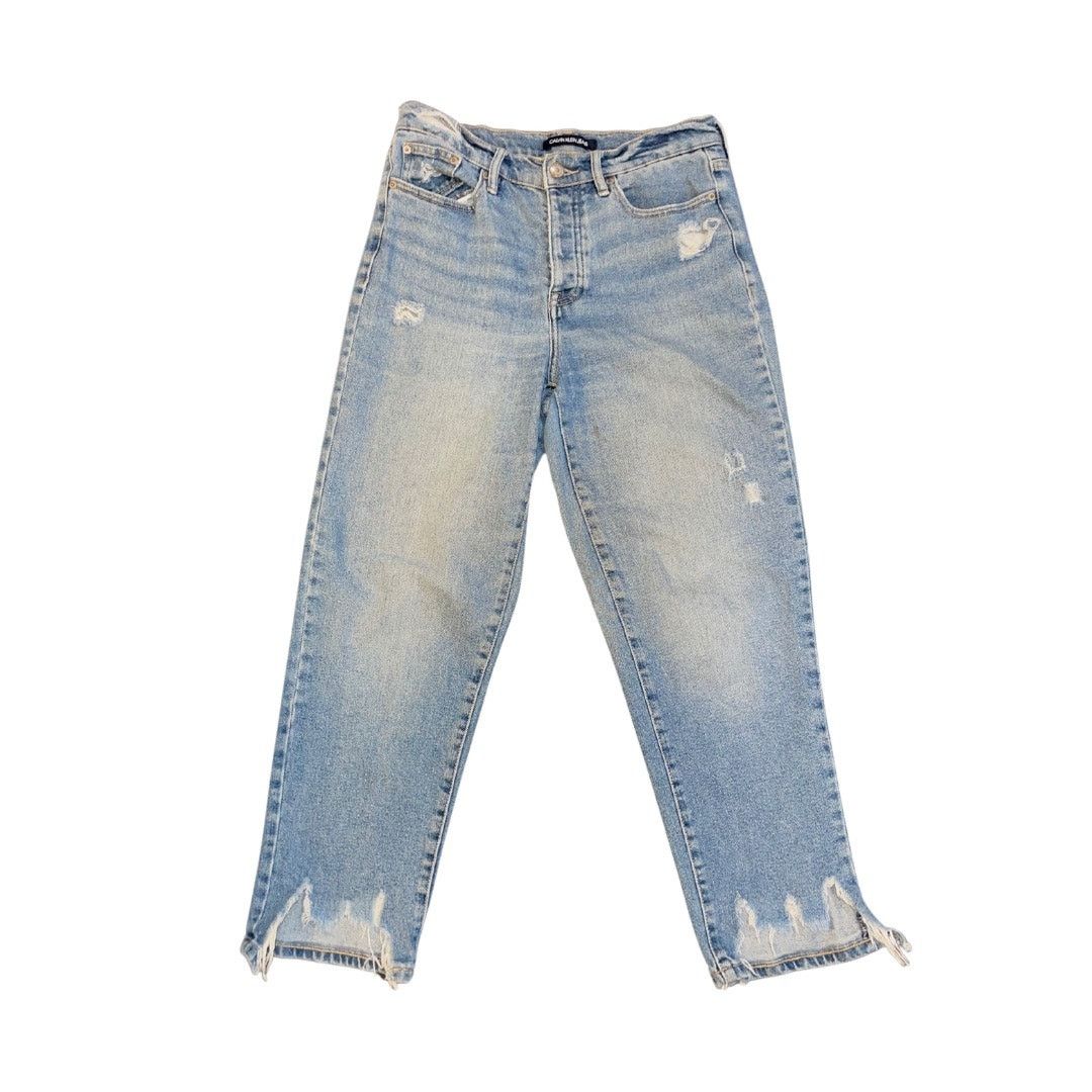 Calvin Klein Jeans Pants High Waisted Straight Leg distressed frayed hem Size 28" / US 6 / IT 42 - 1 Thumbnail