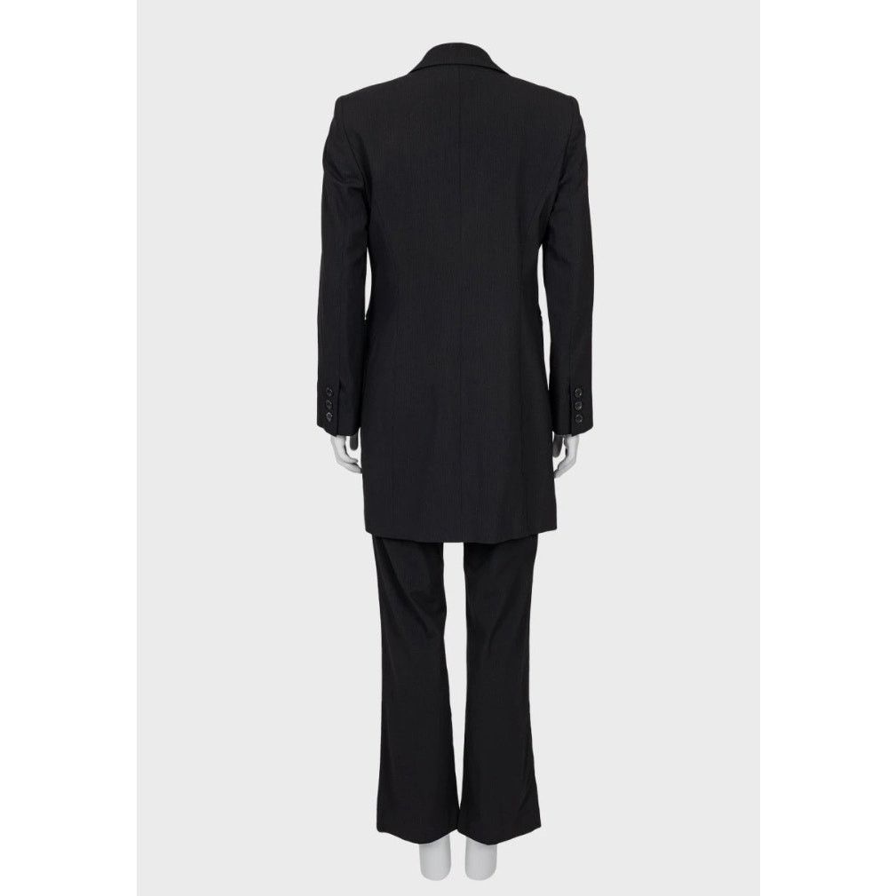 Gianfranco Ferre Gianfranco Ferre Black Striped Wool Suit Sz.42/L Size M / US 6-8 / IT 42-44 - 3 Thumbnail