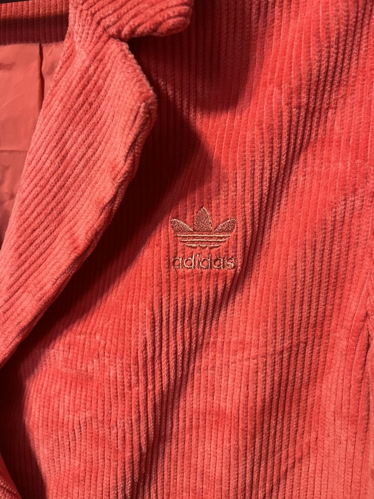 Adidas Adidas Originals Velvet Trefoil Red Corduroy Blazer Jacket Size M / US 6-8 / IT 42-44 - 7 Thumbnail