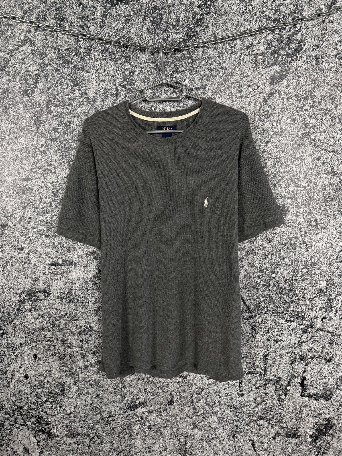 Polo Ralph Lauren Polo Ralph Lauren Basic Waffle T-Shirt Pony Logo Gray XL Size US XL / EU 56 / 4 - 1 Thumbnail