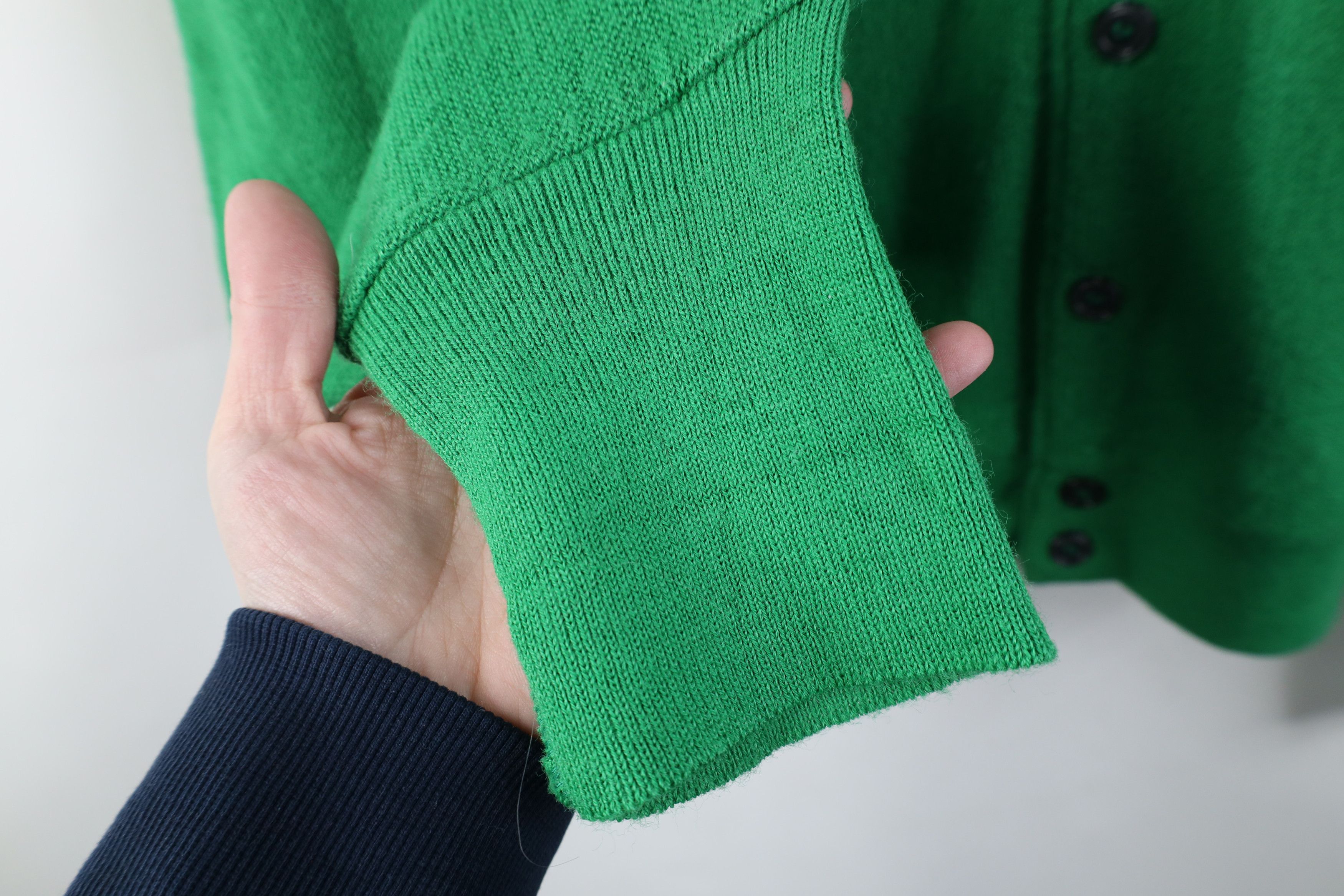Vintage Vintage 70s Streetwear Cobain Cardigan Sweater Green USA Size US S / EU 44-46 / 1 - 5 Thumbnail