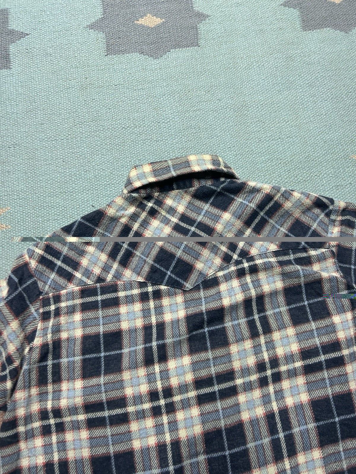 Vintage Vtg 70s pearl snap flannel shirt cotto sanforized plaid S/XS Size US XS / EU 42 / 0 - 5 Thumbnail