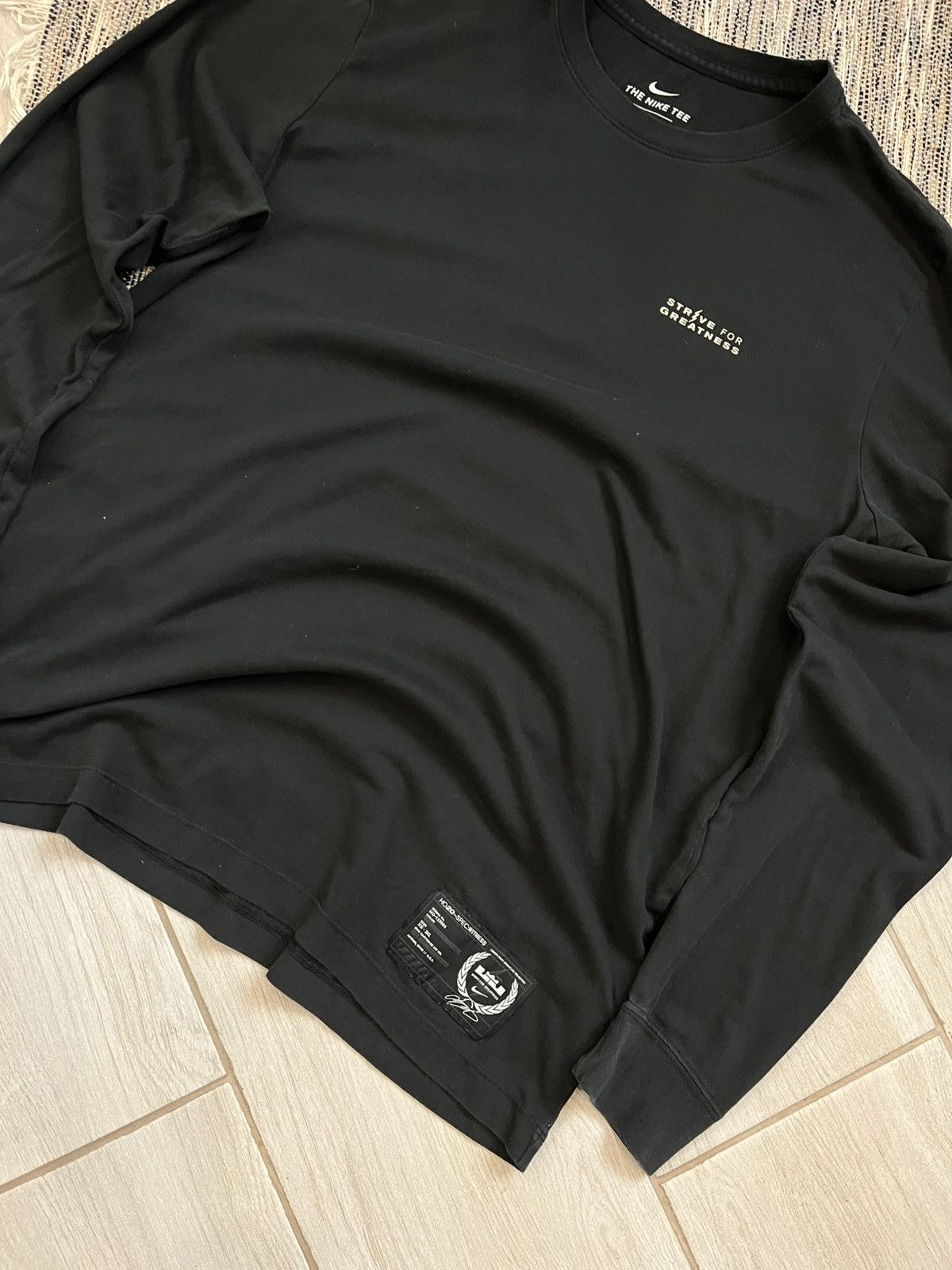 Nike × Vintage Vintage Nike Longsleeve Tshirt DriFit black basketball tee Size US L / EU 52-54 / 3 - 5 Thumbnail