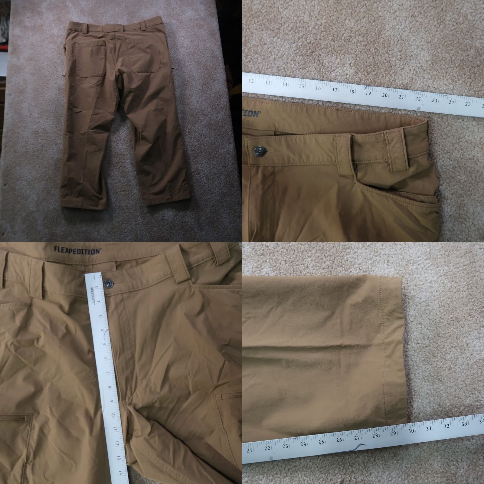Vintage Duluth Trading Flexpedition Relaxed Cargo Pants Mens 44x30 Tan Stretch Workwear Pants Mens 44x30 Tan Cargo Pocket Size US 44 / EU 60 - 8 Thumbnail