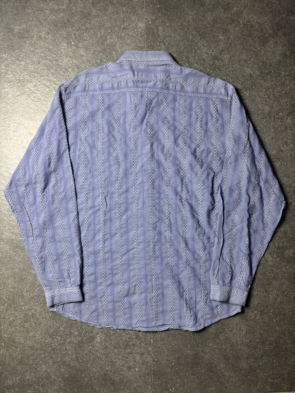 Giorgio Armani 1990s Armani Jeans Rayon Stripe Shirt Size US L / EU 52-54 / 3 - 11 Thumbnail