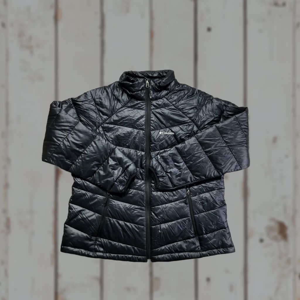 Vintage Columbia Jacket Womens 1X Black Omni-Heat Quilted Puffer Full Zip Outdoor Warm Autumn Winter Short Length Casual Travel Size XL / US 12-14 / IT 48-50 - 1 Thumbnail