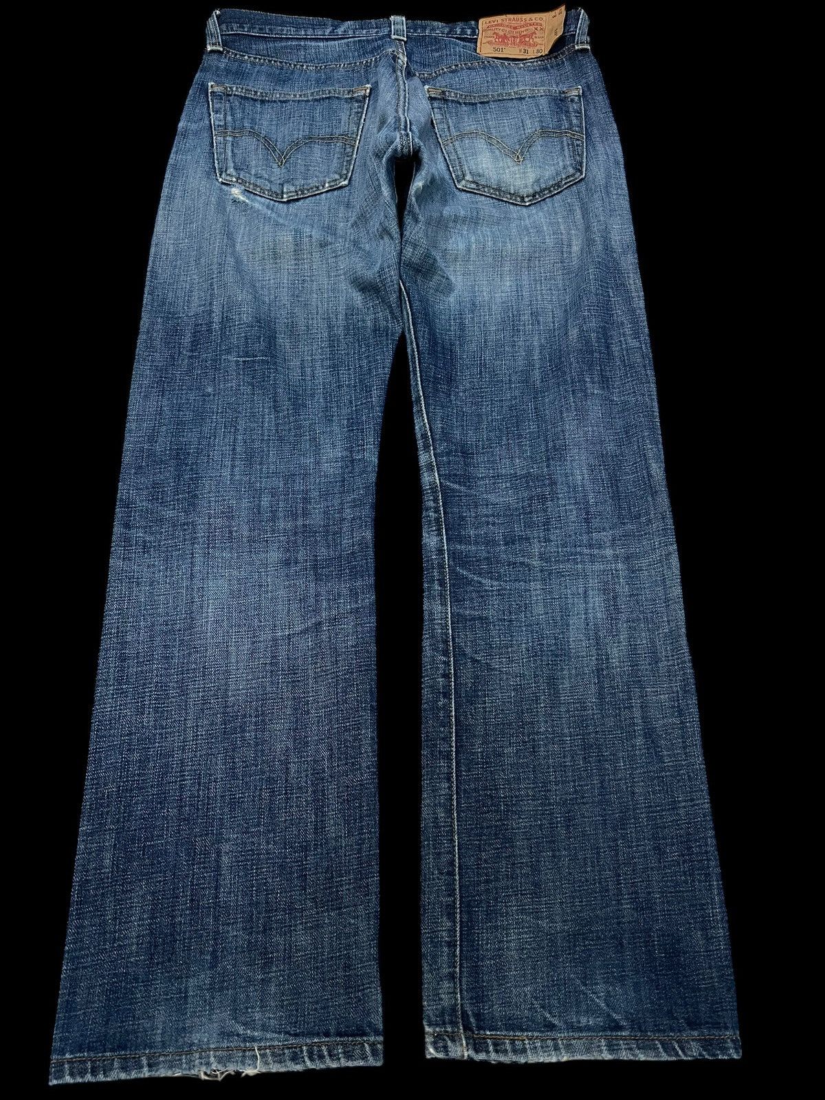 Levi's × Levi's Vintage Clothing 💥Rare 90’s style Levis 501 Kurt Corbain Distress Washed Jean Size US 31 - 2 Thumbnail