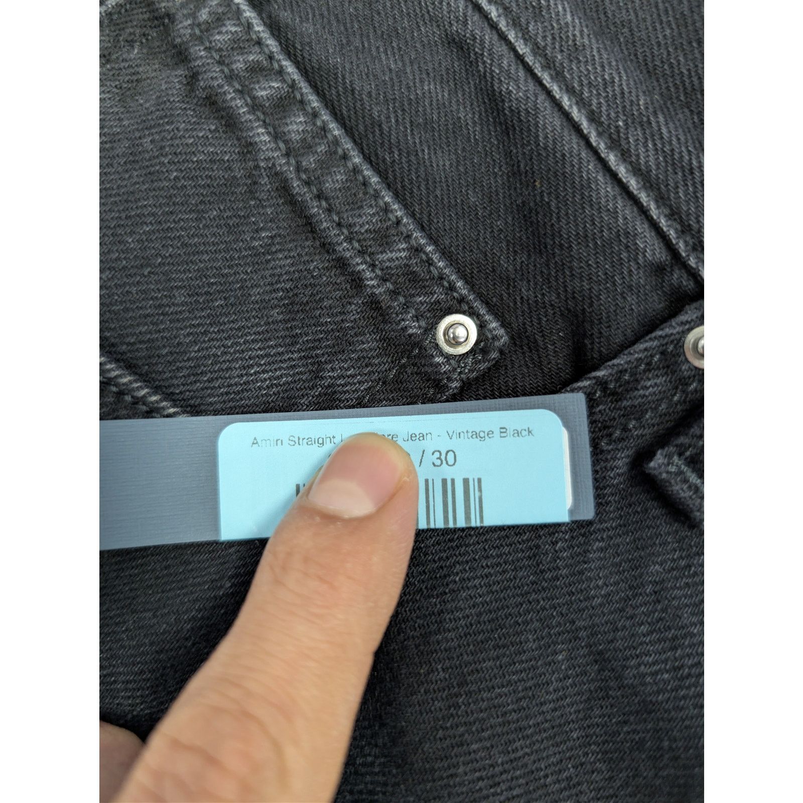 Amiri o1rshd1 Straight Leg Flare Jean Denim in Vintage Black Size US 30 / EU 46 - 21 Thumbnail