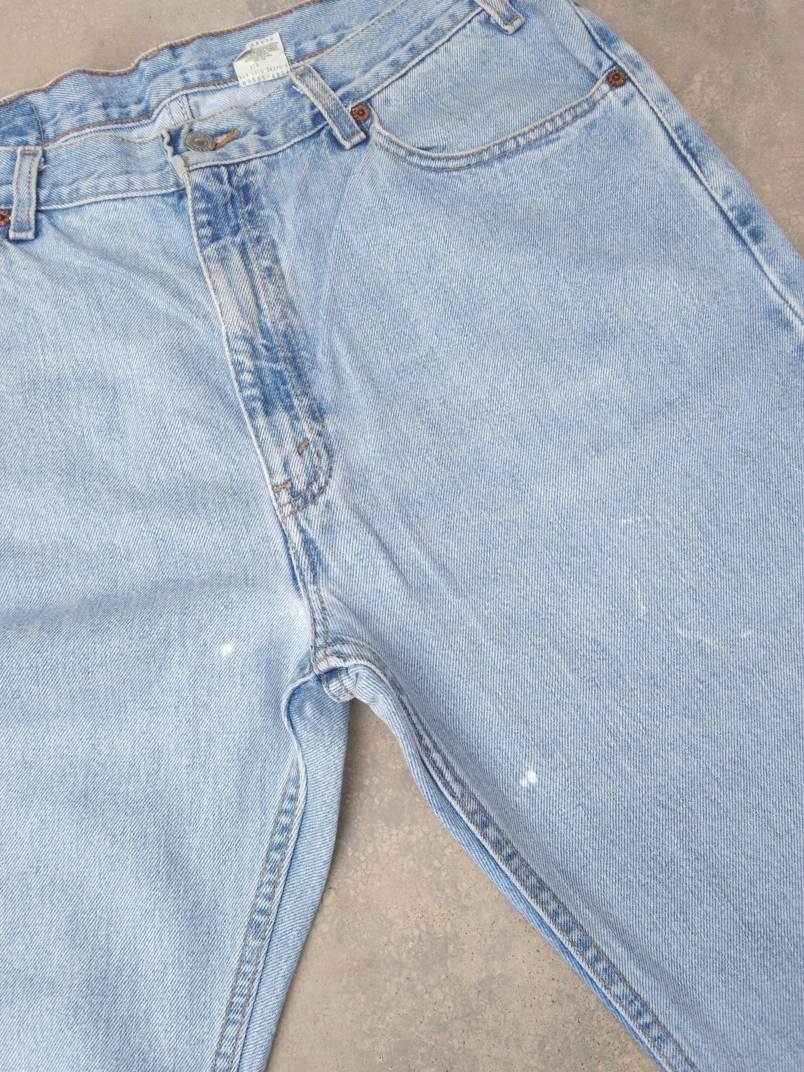 Jean × Levi's × Vintage Vintage Levis 505 Light Wash Straight Leg Jeans 36x30 Size US 36 / EU 52 - 3 Thumbnail