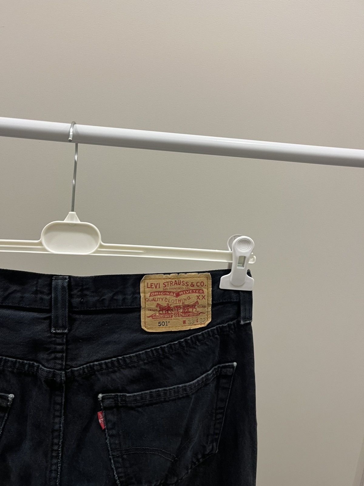 Levi's Levi's 501 black jeans w33 l32 vintage crazy Y2K streetwear Size US 33 - 4 Thumbnail