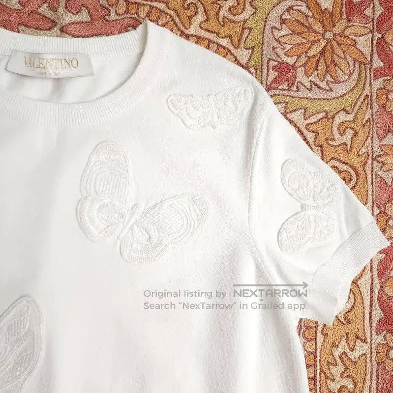 Valentino Valentino White Embroidered Short Dress . Size XS / US 0-2 / IT 36-38 - 9 Thumbnail