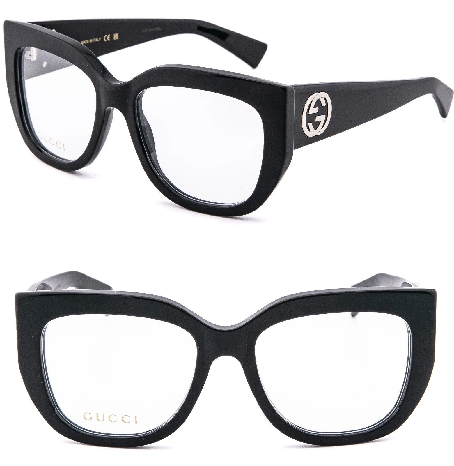 Gucci GUCCI GG1846O 1846 Black GG Silver Logo Bold Eyeglass 001 Size ONE SIZE - 1 Thumbnail