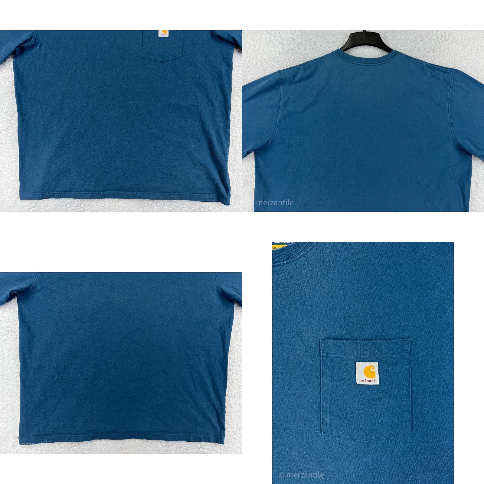 Carhartt Carhartt Shirt Mens 2XL Blue Short Sleeve Crew Neck Pocket Cotton K87 Work Size US XXL / EU 58 / 5 - 8 Thumbnail