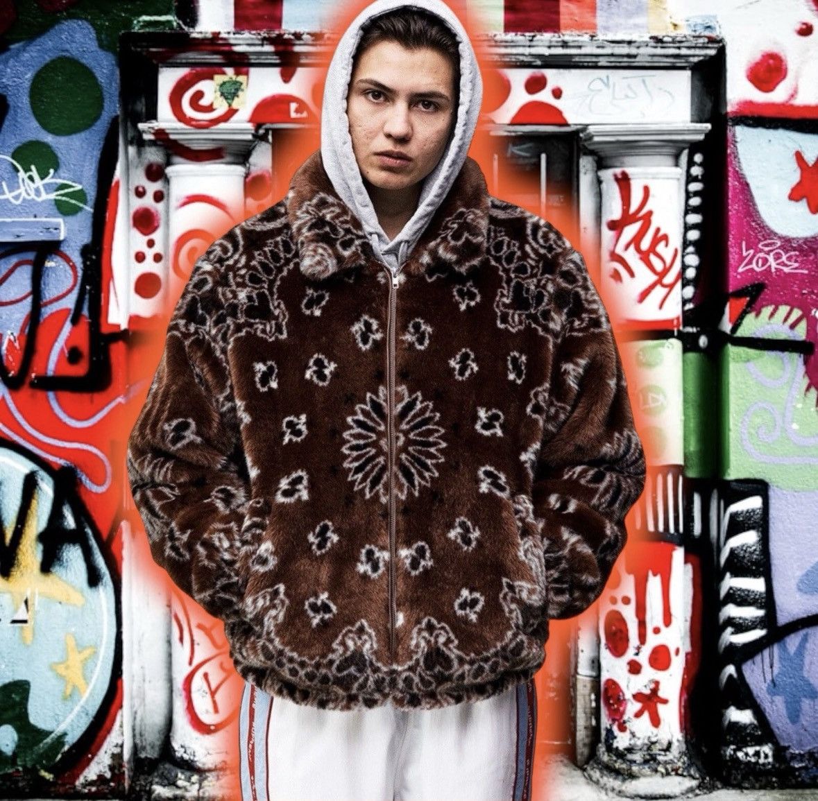Supreme SUPREME BANDANA FAUX FUR BOMBER JACKET Size US M / EU 48-50 / 2 - 1 Thumbnail